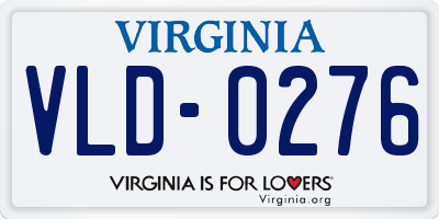 VA license plate VLD0276
