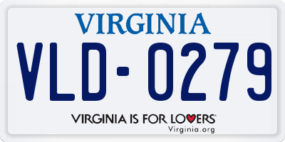 VA license plate VLD0279