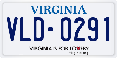 VA license plate VLD0291