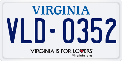 VA license plate VLD0352