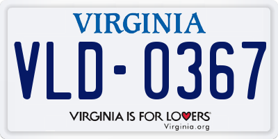 VA license plate VLD0367