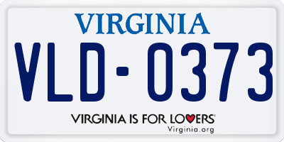 VA license plate VLD0373