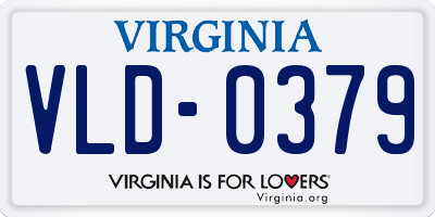 VA license plate VLD0379