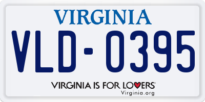 VA license plate VLD0395