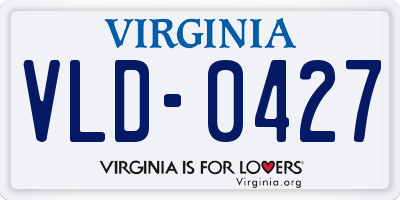 VA license plate VLD0427