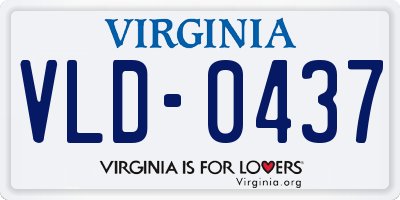 VA license plate VLD0437