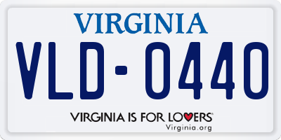 VA license plate VLD0440