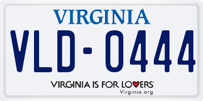 VA license plate VLD0444