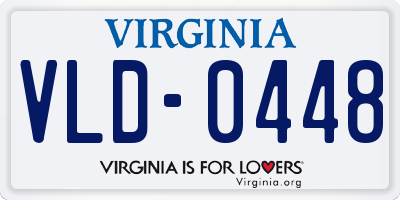 VA license plate VLD0448
