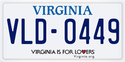VA license plate VLD0449