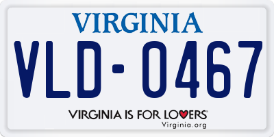 VA license plate VLD0467