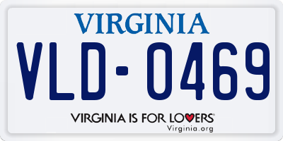 VA license plate VLD0469