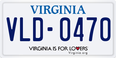 VA license plate VLD0470