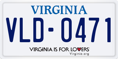 VA license plate VLD0471