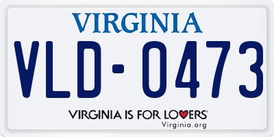 VA license plate VLD0473