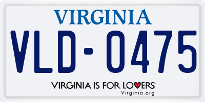 VA license plate VLD0475