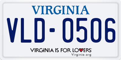 VA license plate VLD0506