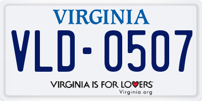 VA license plate VLD0507