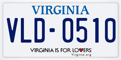 VA license plate VLD0510
