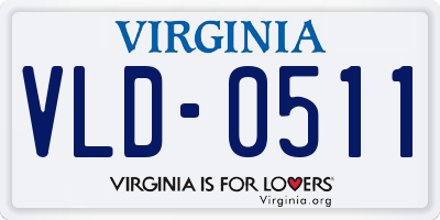 VA license plate VLD0511