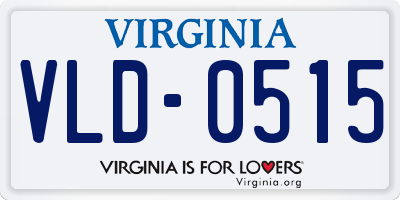 VA license plate VLD0515