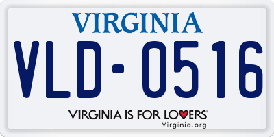 VA license plate VLD0516
