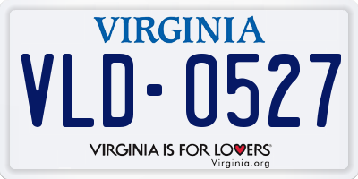VA license plate VLD0527