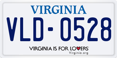 VA license plate VLD0528