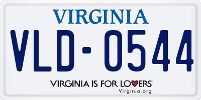 VA license plate VLD0544