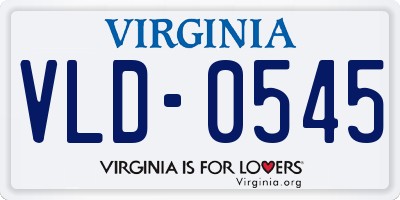 VA license plate VLD0545