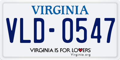 VA license plate VLD0547