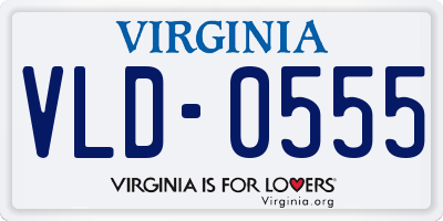 VA license plate VLD0555