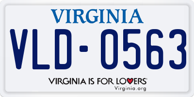 VA license plate VLD0563