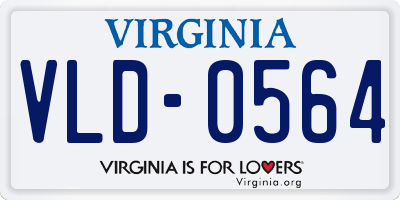 VA license plate VLD0564