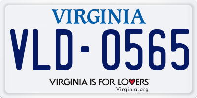 VA license plate VLD0565