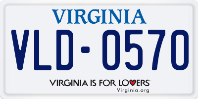 VA license plate VLD0570