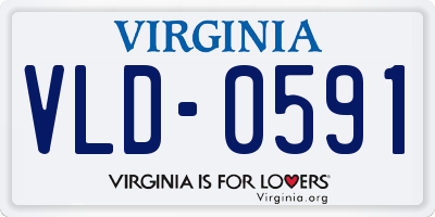 VA license plate VLD0591