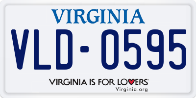 VA license plate VLD0595