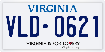 VA license plate VLD0621
