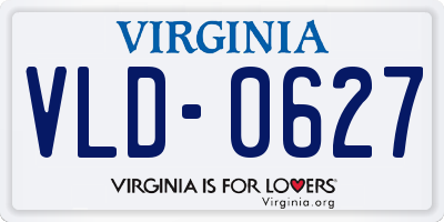 VA license plate VLD0627