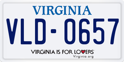 VA license plate VLD0657
