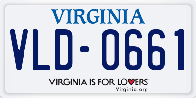 VA license plate VLD0661