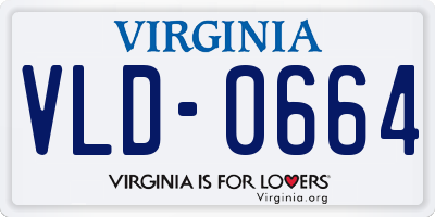 VA license plate VLD0664