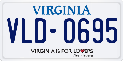 VA license plate VLD0695