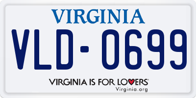 VA license plate VLD0699