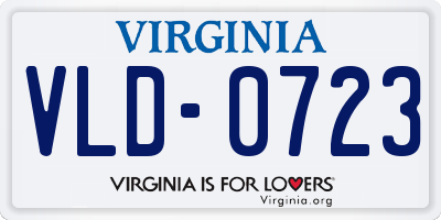 VA license plate VLD0723