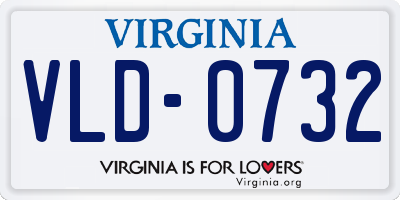 VA license plate VLD0732