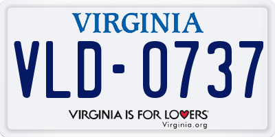 VA license plate VLD0737
