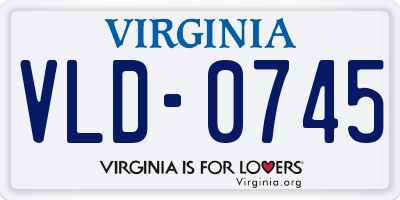 VA license plate VLD0745