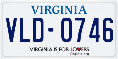 VA license plate VLD0746